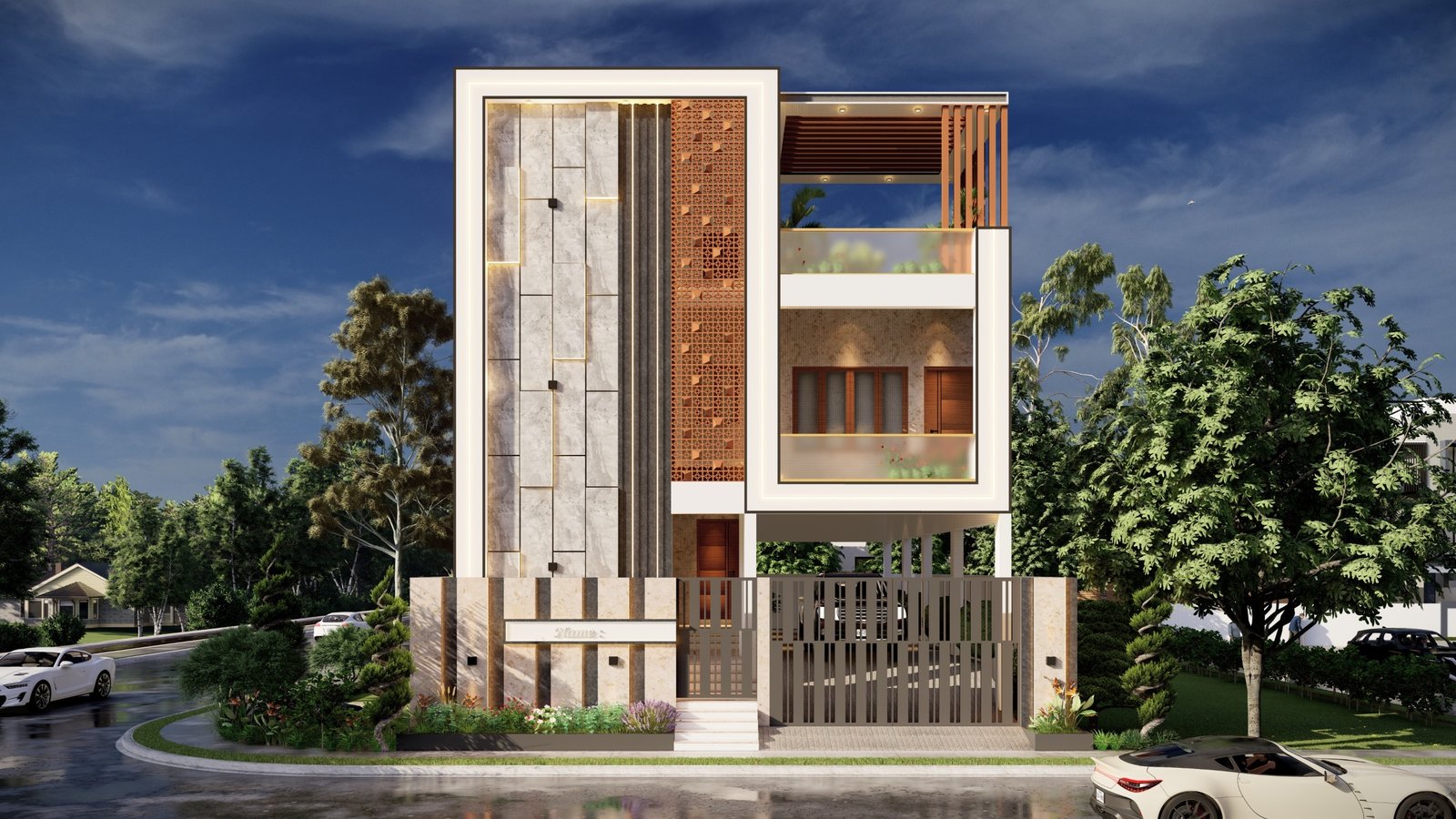 Finished modern home exterior