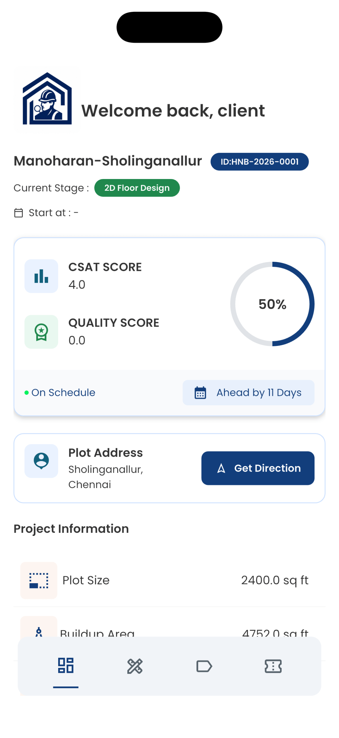 Building Inspector App — Book QC slot