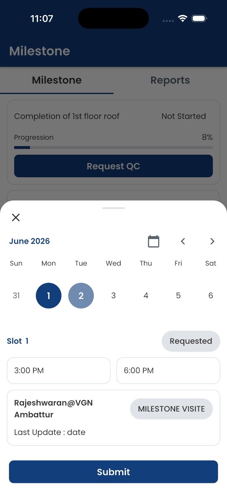 Building Inspector App — Dashboard